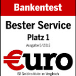 Bester Service: 1822direkt als Testsieger ausgezeichnet