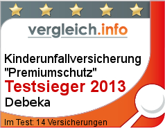 Testsieger Kinderunfallversicherung 2013 Premium