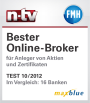 maxblue - Bester Online-Broker nach n-tv und FMH maxblue - Bester Online-Broker nach n-tv und FMH für Aktien und Zertifikate