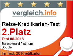 Platz 2 Reise-Kreditkarten 2013 